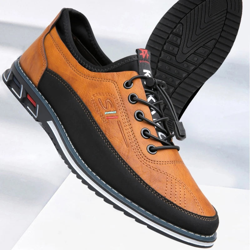 Men's Elegant Leather Shoes - Comfortable Footwear for Formal and Casual Occasions