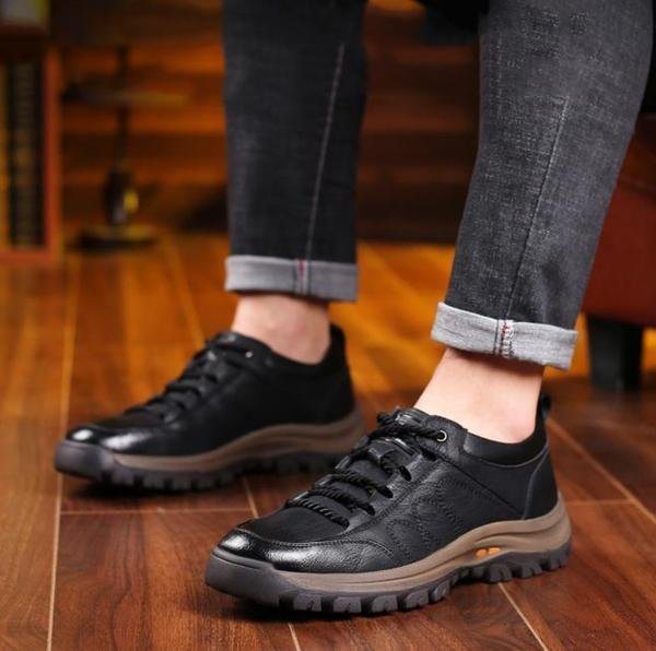 Men's Hand-Stitched Casual Shoes - Comfortable Ergonomic Footwear for Everyday Wear
