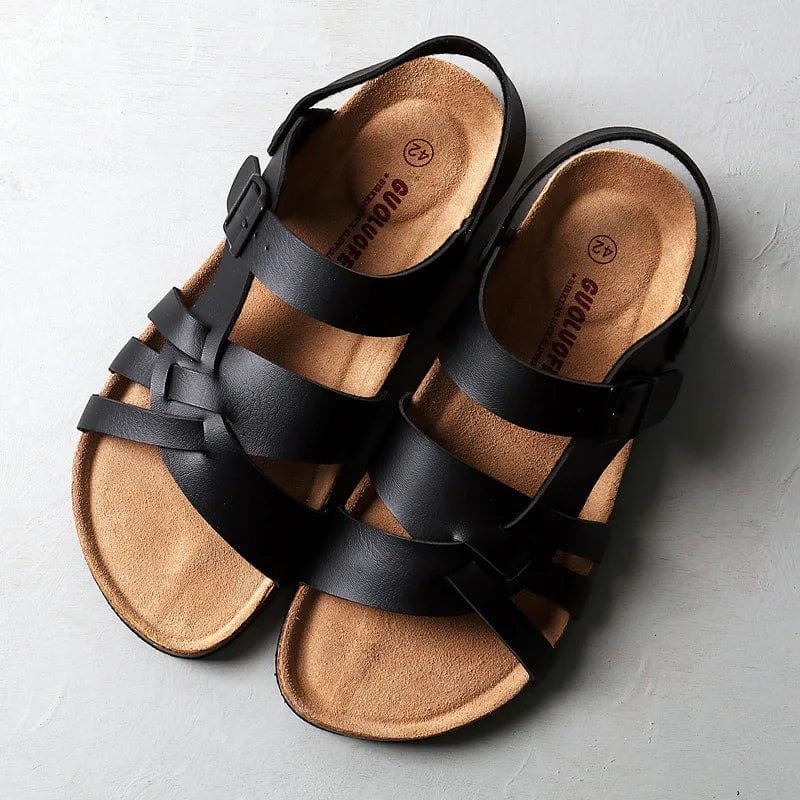 Men's Leather Sandals - Stylish Comfort Footwear for Everyday Adventures