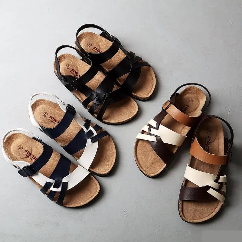 Men's Leather Sandals - Stylish Comfort Footwear for Everyday Adventures