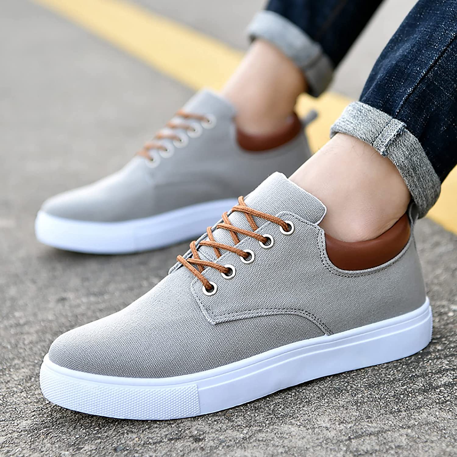 Men's Stylish Canvas Sneakers - Comfortable Trainers for Every Occasion