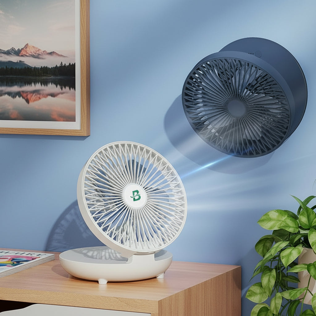 Mini Ventilateur Portable Rechargeable avec 3 Vitesses | Design Compact et Pliable pour Un Confort Optimal 1
