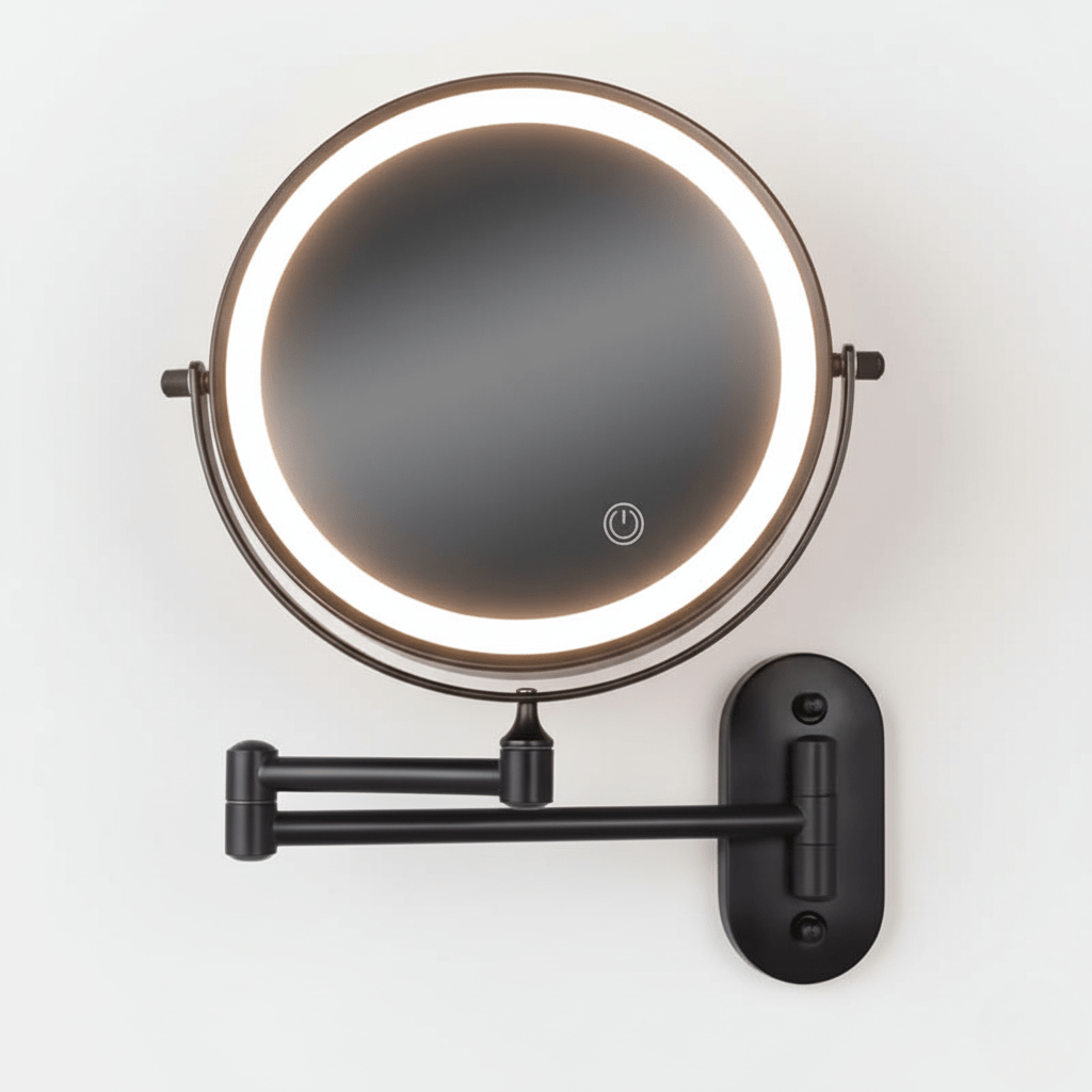 Miroir Cosmétique LED Rechargeable avec Éclairage Ajustable | Design Élégant pour un Maquillage Précis et Luxueux 0