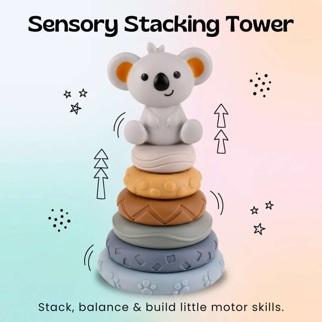 Tour à empiler sensorielle Montessori pour tout-petit