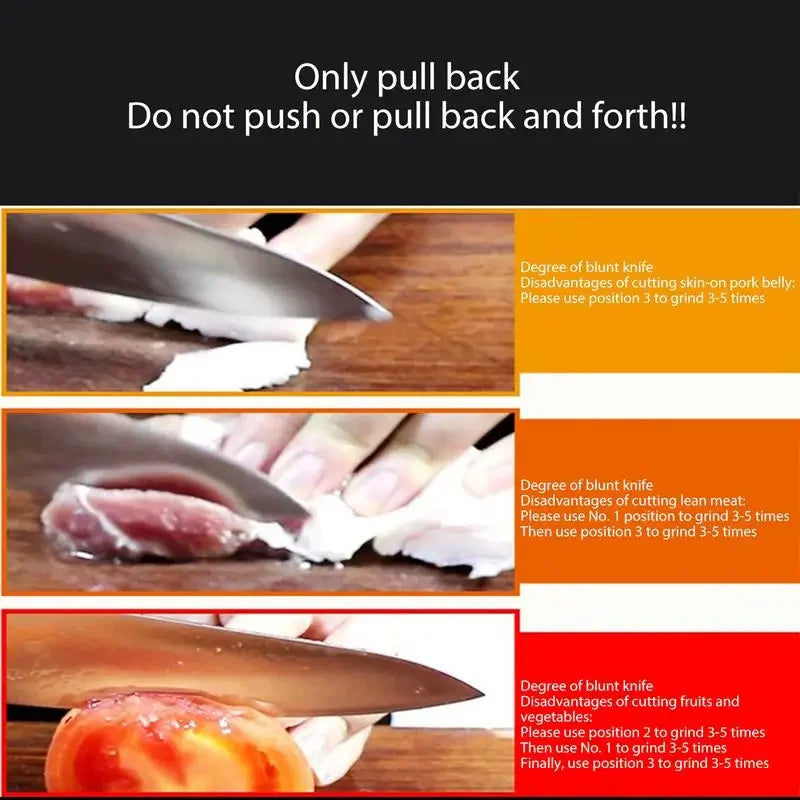 4-Stage Kitchen Knife Sharpener with Non-Slip Base