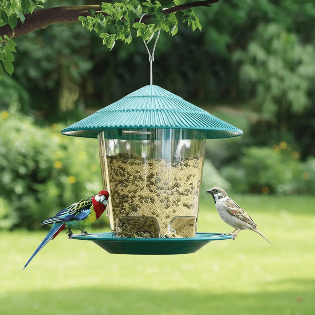 Mangeoire à oiseaux suspendue à plusieurs ouvertures