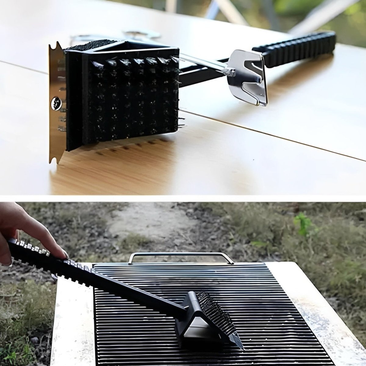 Nettoyant de Gril Élégant avec Grattoir Intégré | Entretien Luxueux pour des Surfaces Impeccables 4