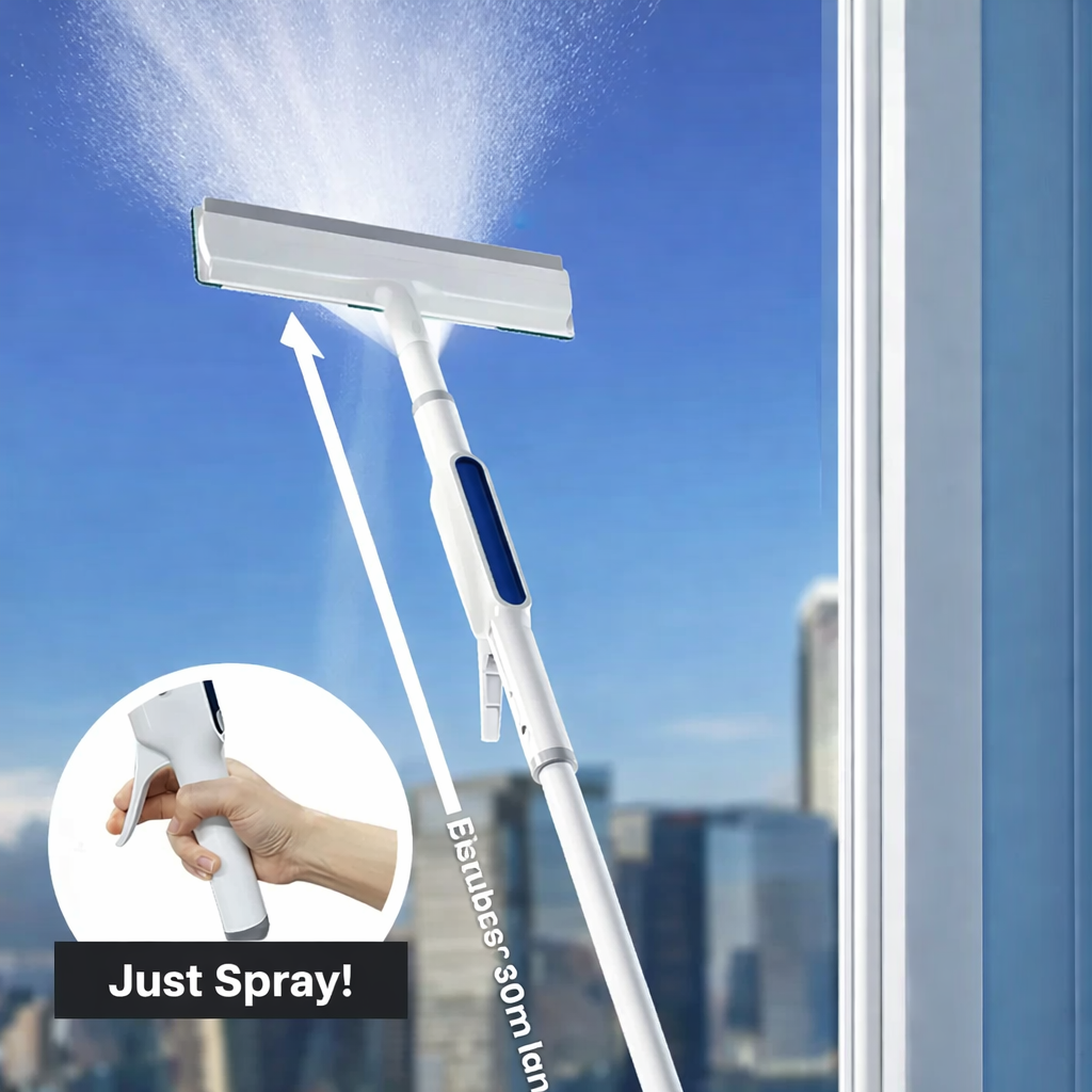 Nettoyeur de Vitres 3 en 1 avec Manche Télescopique | Efficacité et Design Élégant pour un Nettoyage Impeccable 1