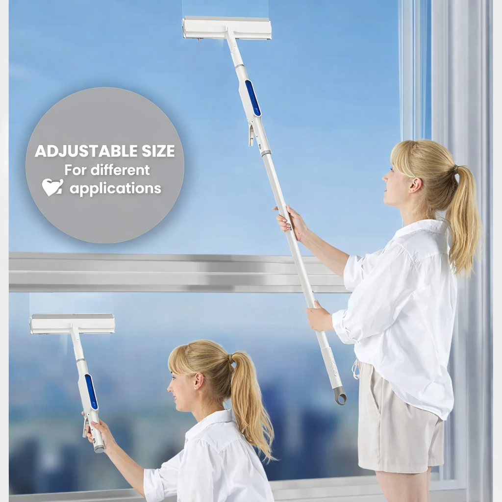 Nettoyeur de Vitres 3 en 1 avec Manche Télescopique | Efficacité et Design Élégant pour un Nettoyage Impeccable 3