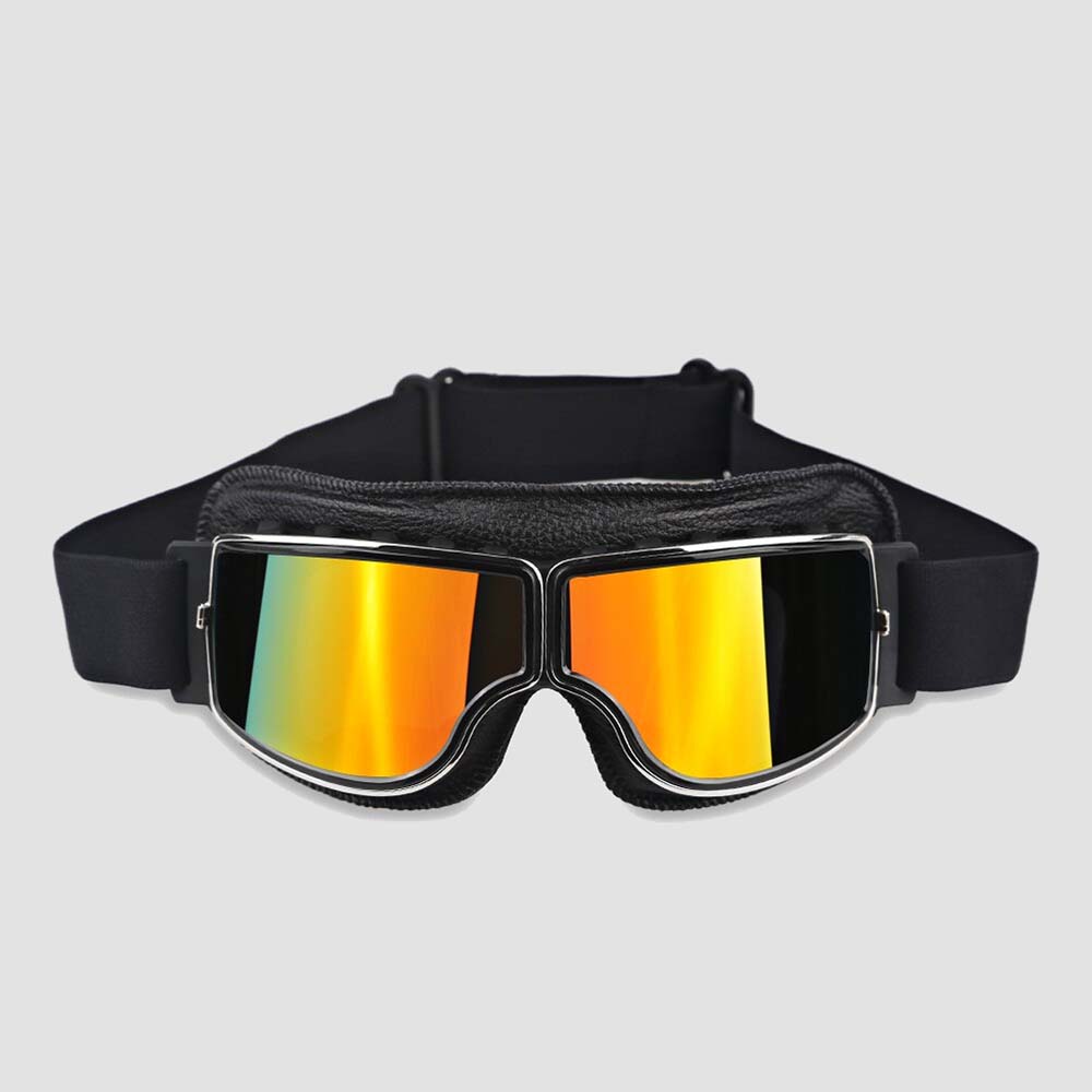 Lunettes-Masque à Porter Par-Dessus les Lunettes - Black Leather - Colorful Lens