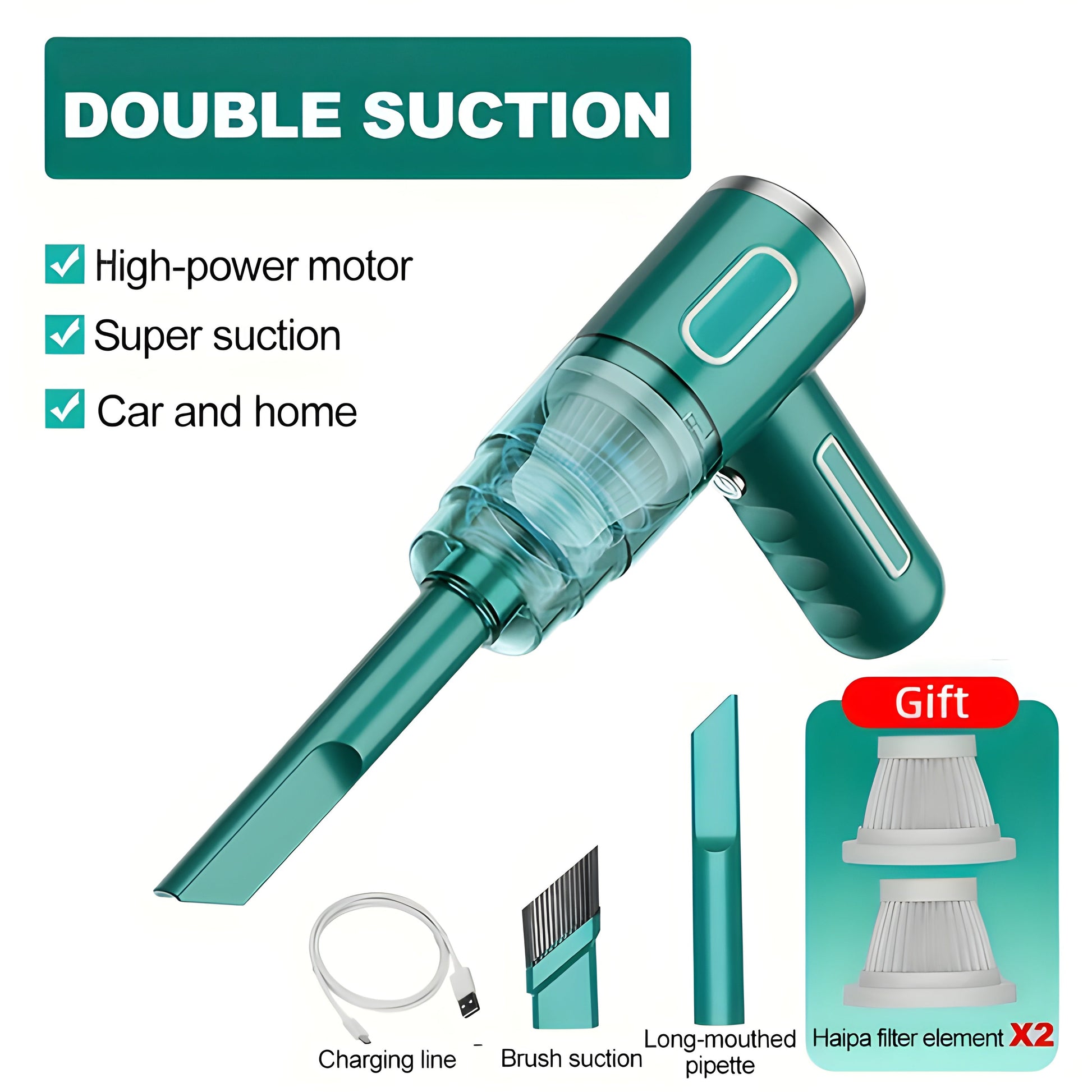 Aspirateur portable USB rechargeable – Maison Elmora