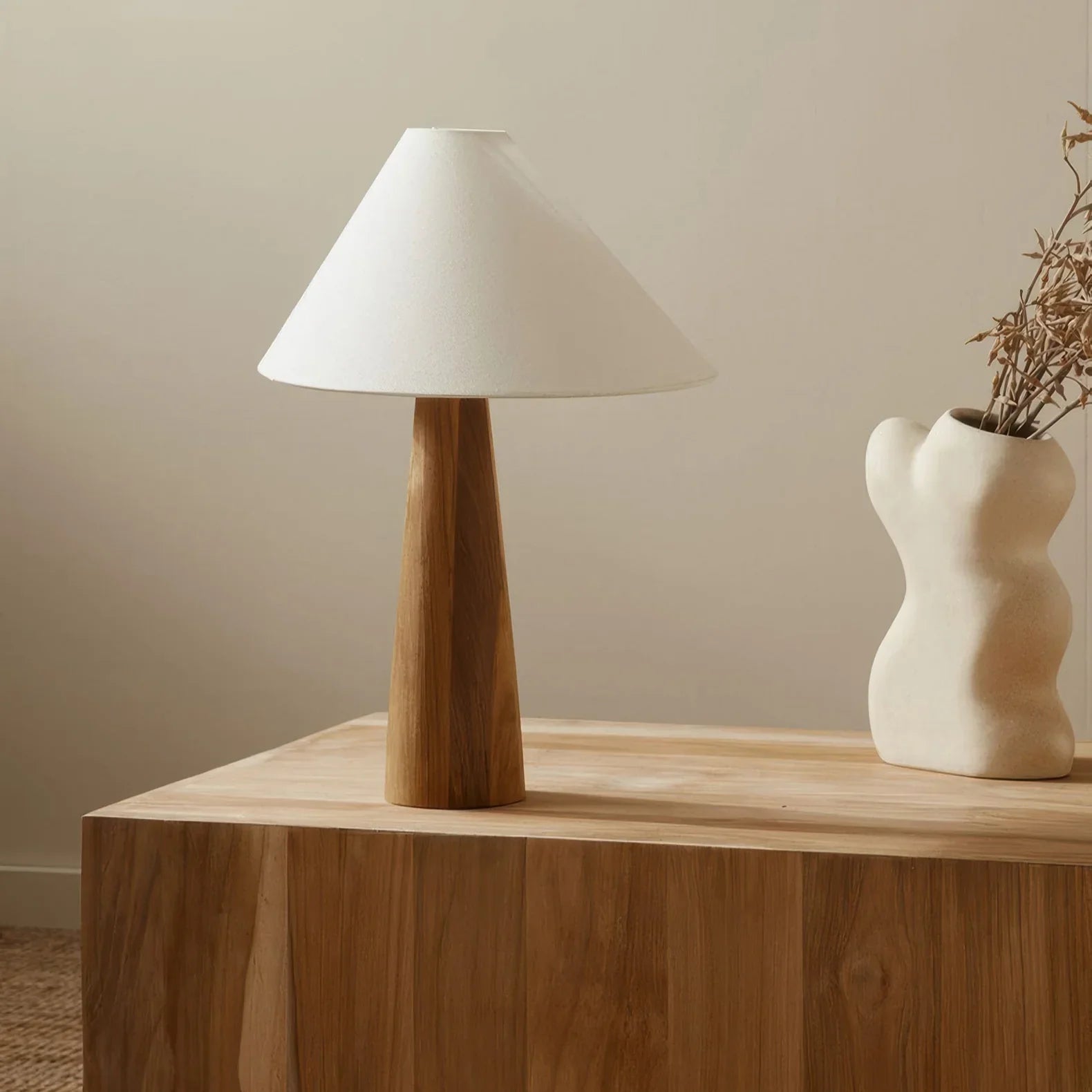 Lampe de Table Bonfilia en Bois