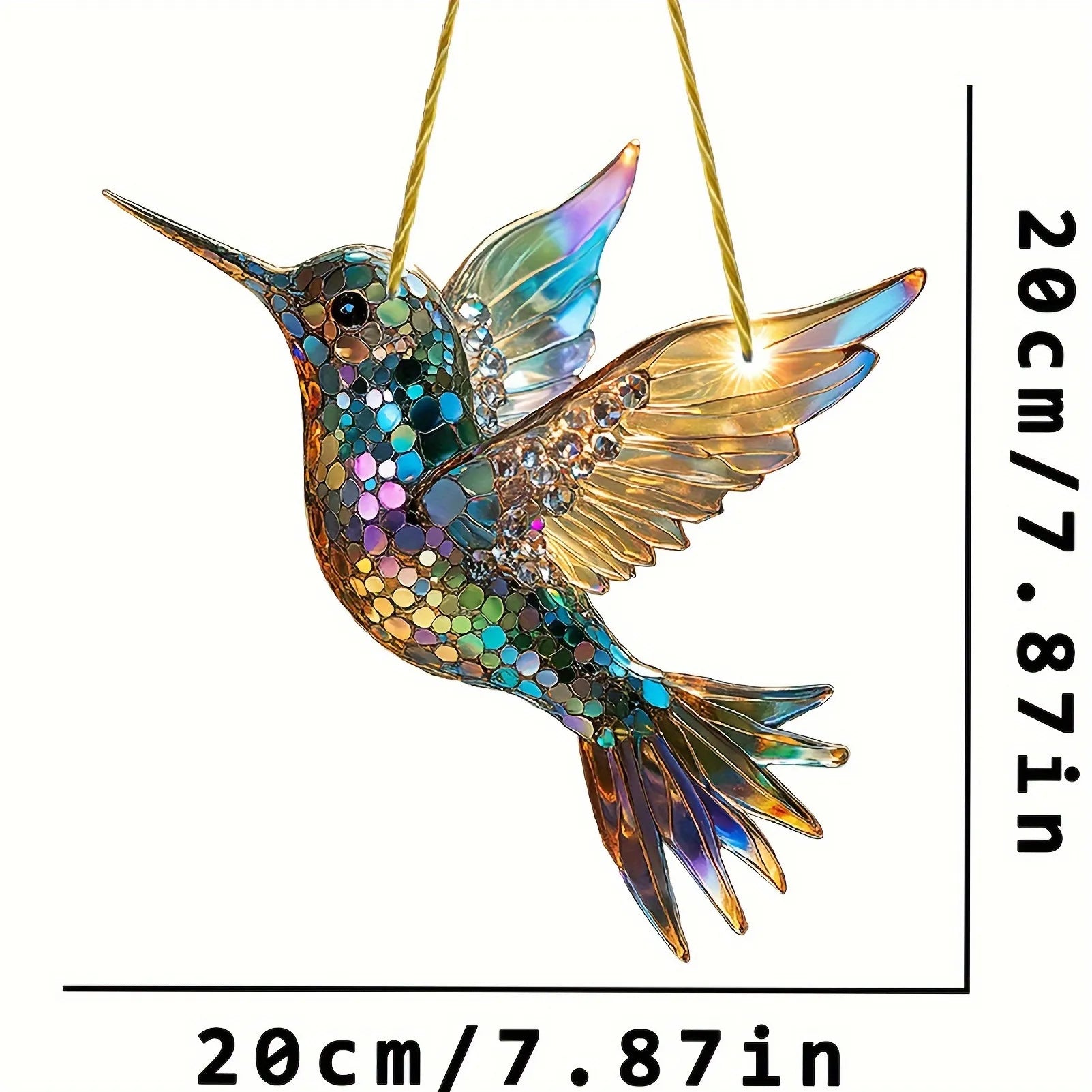 Capteur de Soleil Colibri Coloré pour Fenêtre