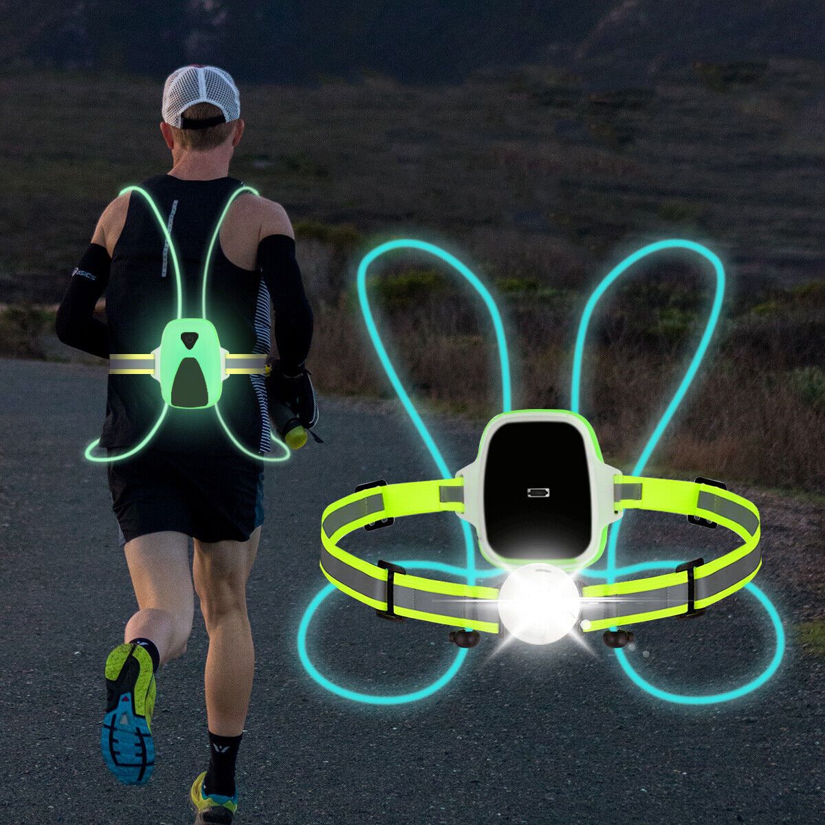 ReflectGlow – Gilet LED Sécurité Course