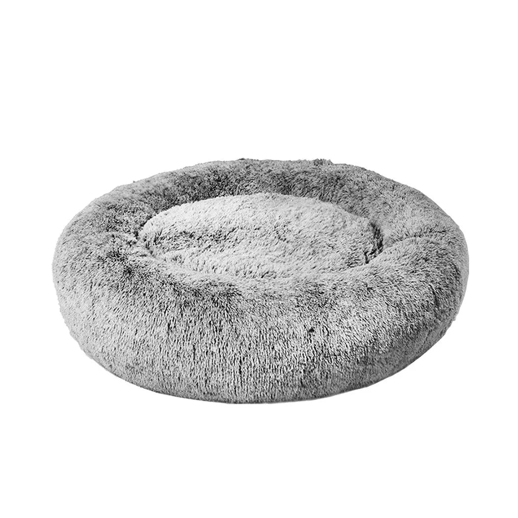 Panier donut en fausse fourrure, housse amovible