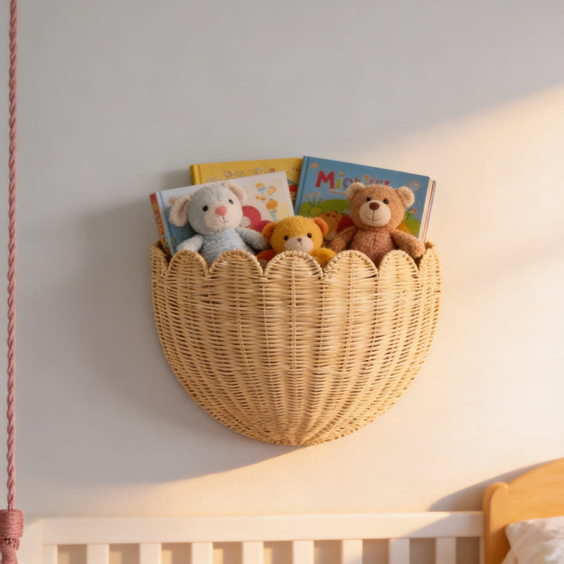Panier Mural Tressé en Bambou Naturel | Rangement Élégant et Pratique pour un Intérieur Chic 7