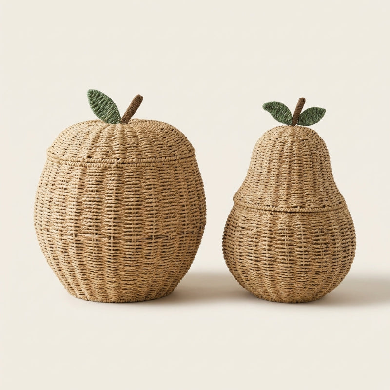 Panier de Rangement en Osier avec Couvercle Amovible | Élégance Artisanale pour un Intérieur Organisé 1