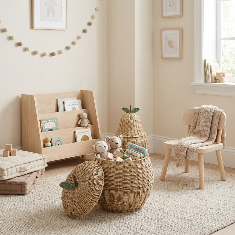 Panier de Rangement en Osier avec Couvercle Amovible | Élégance Artisanale pour un Intérieur Organisé 4