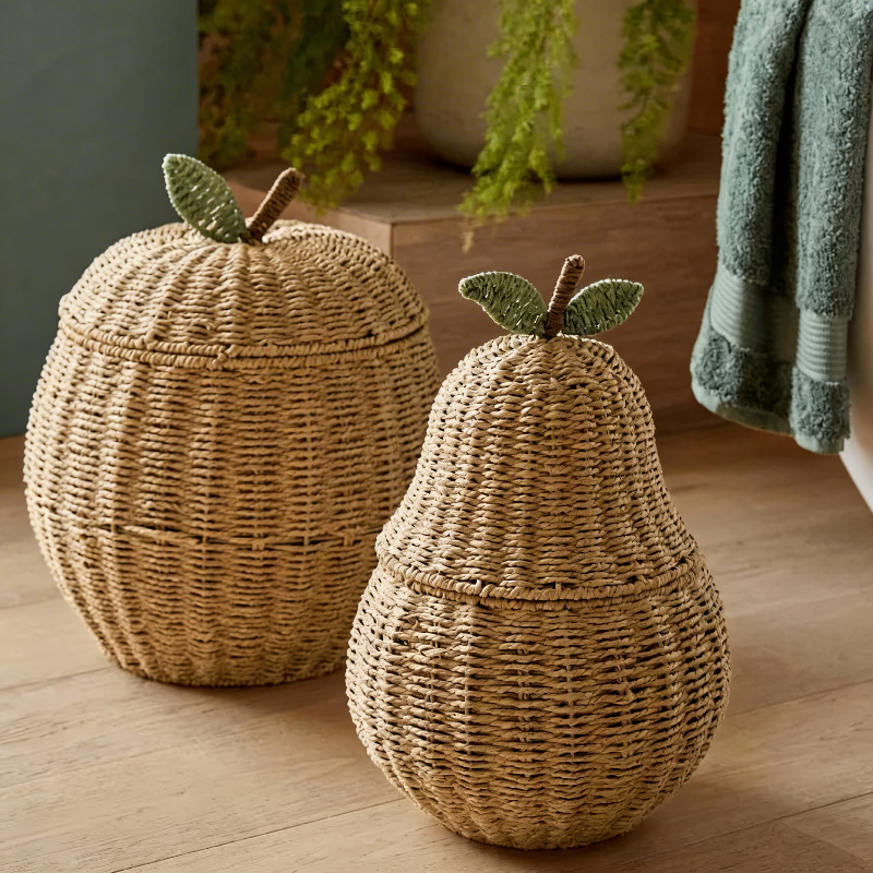 Panier de Rangement en Osier avec Couvercle Amovible | Élégance Artisanale pour un Intérieur Organisé 5
