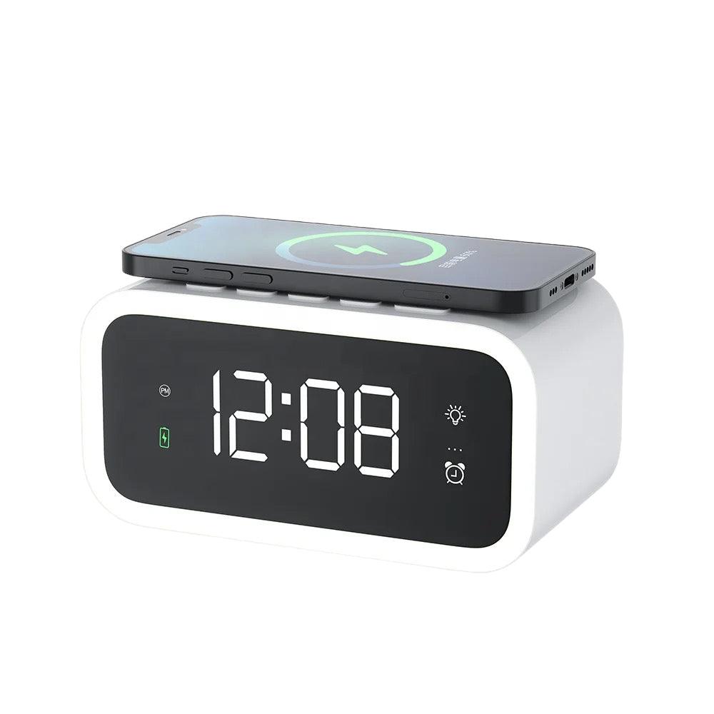 LED Digital Alarm Clock with Qi Wireless Charger