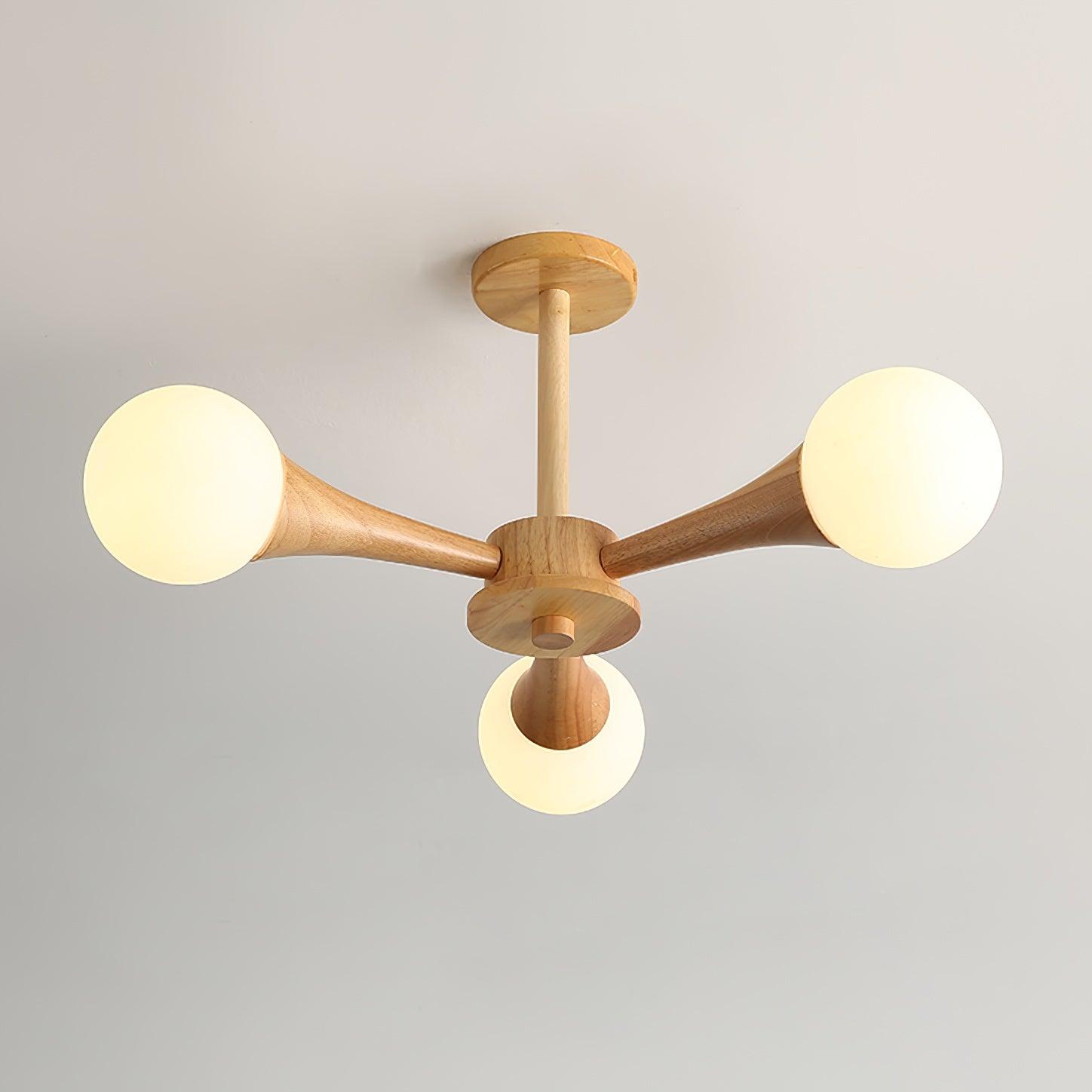 Plafonnier Design Élégant en Bois 0