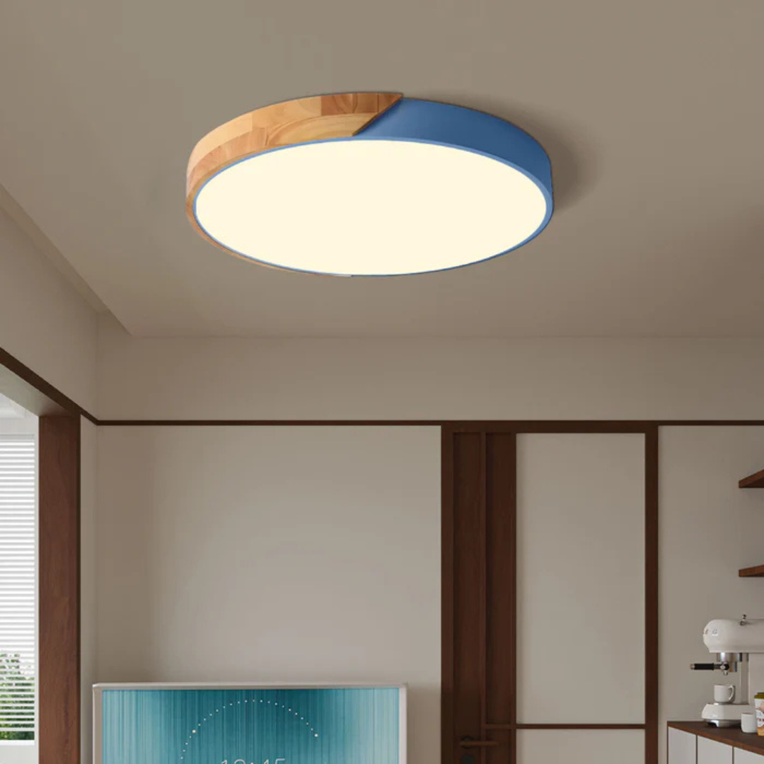 Plafonnier LED Design en Bois Naturel | Luminaire Scandinave Élégant pour une Ambiance Apaisante 3