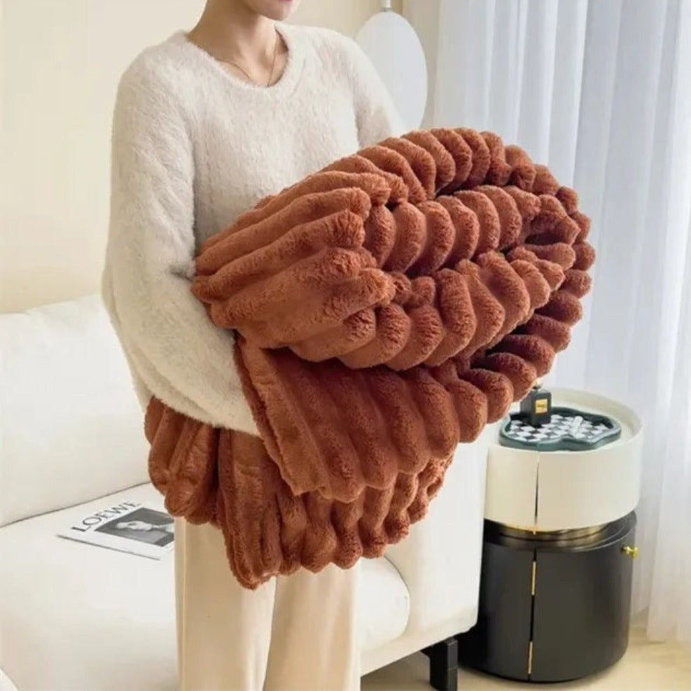 Cloud Nine - Couverture Moelleuse Texturée – Tarracotta