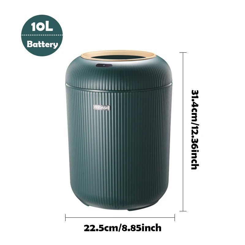 Poubelle Automatique Cuisine en Bois avec Capteur Infrarouge | Élégance et Hygiène pour un Intérieur Moderniste 8