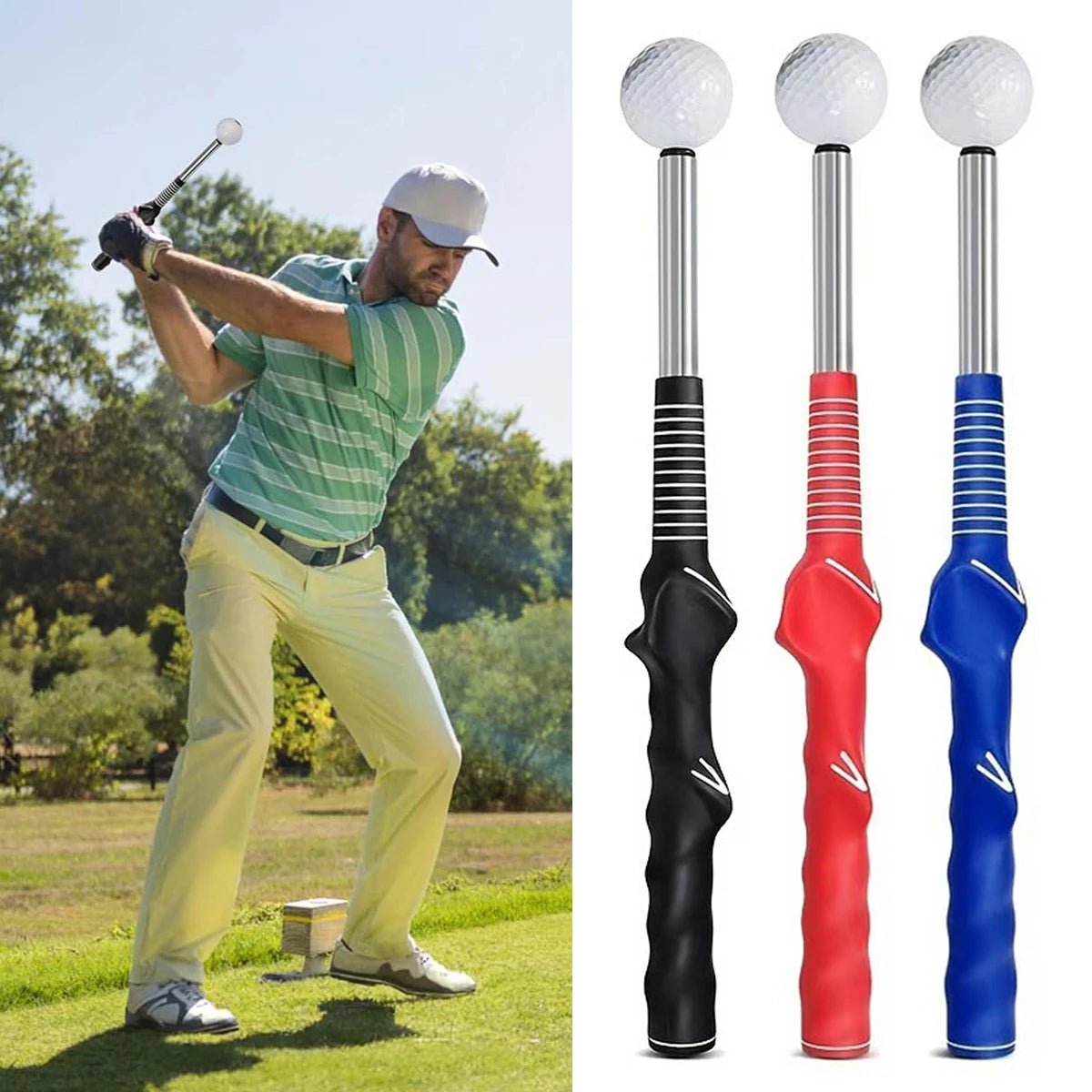 Tongclean Entraîneur Swing Golf Rétractable Click