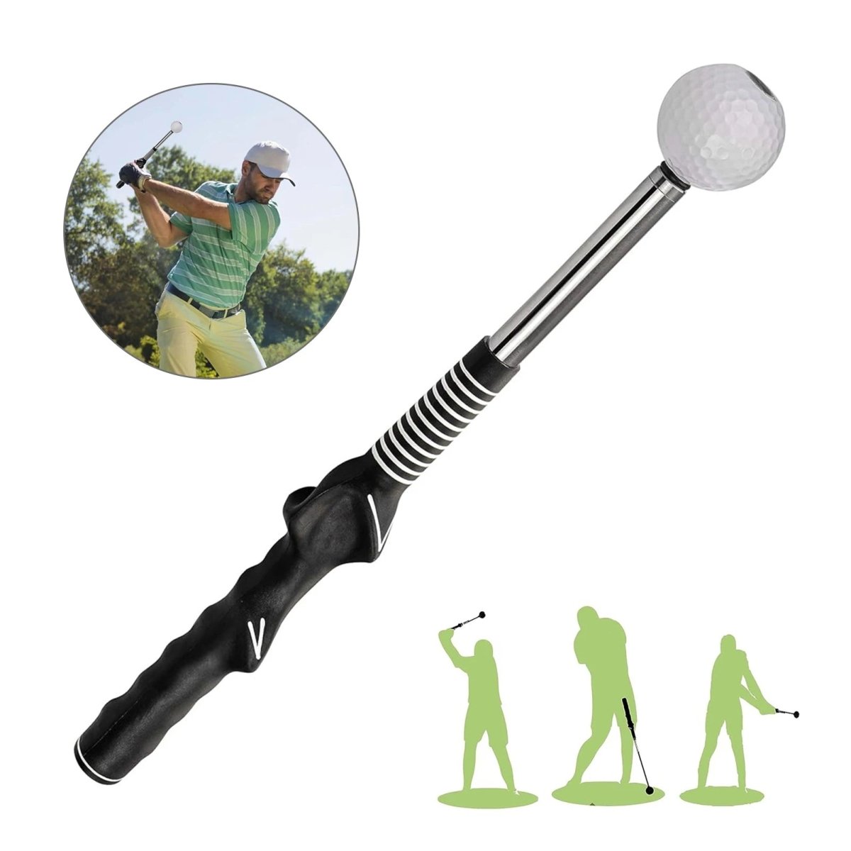 Tongclean Entraîneur Swing Golf Rétractable Click
