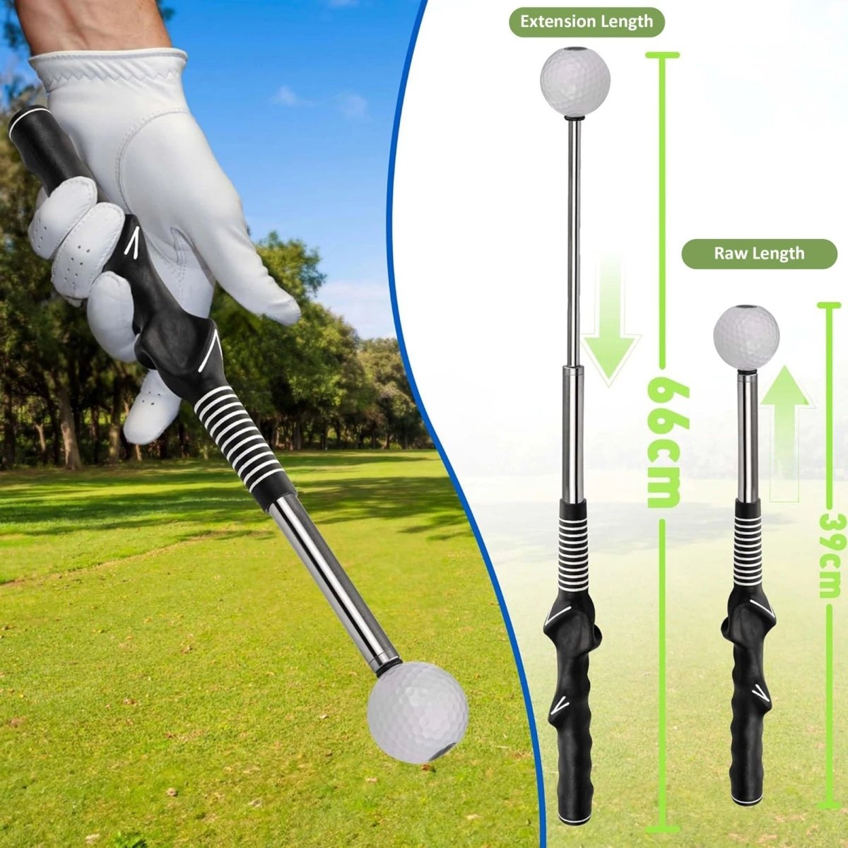Tongclean Entraîneur Swing Golf Rétractable Click