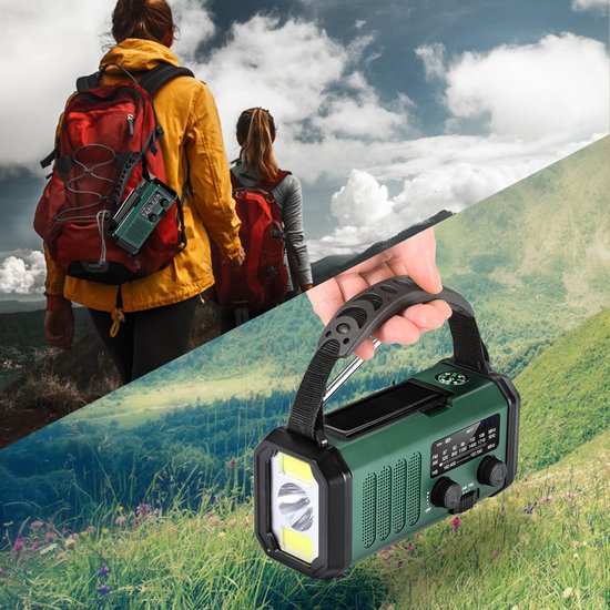 Radio d'Urgence Solaire et Dynamo 10 000 mAh | Design Compact et Portable pour Aventures en Extérieur 6