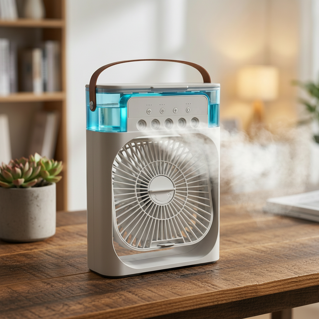 Rafraîchisseur d'Air Silencieux en Aluminium | Mini Climatiseur Élégant et Efficace pour un Confort Optimal 0