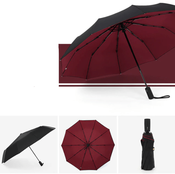 Rainforce | Parapluie Pliant Solide en Aluminium et Polyester | Protection Élégante Contre le Vent et la Pluie 11