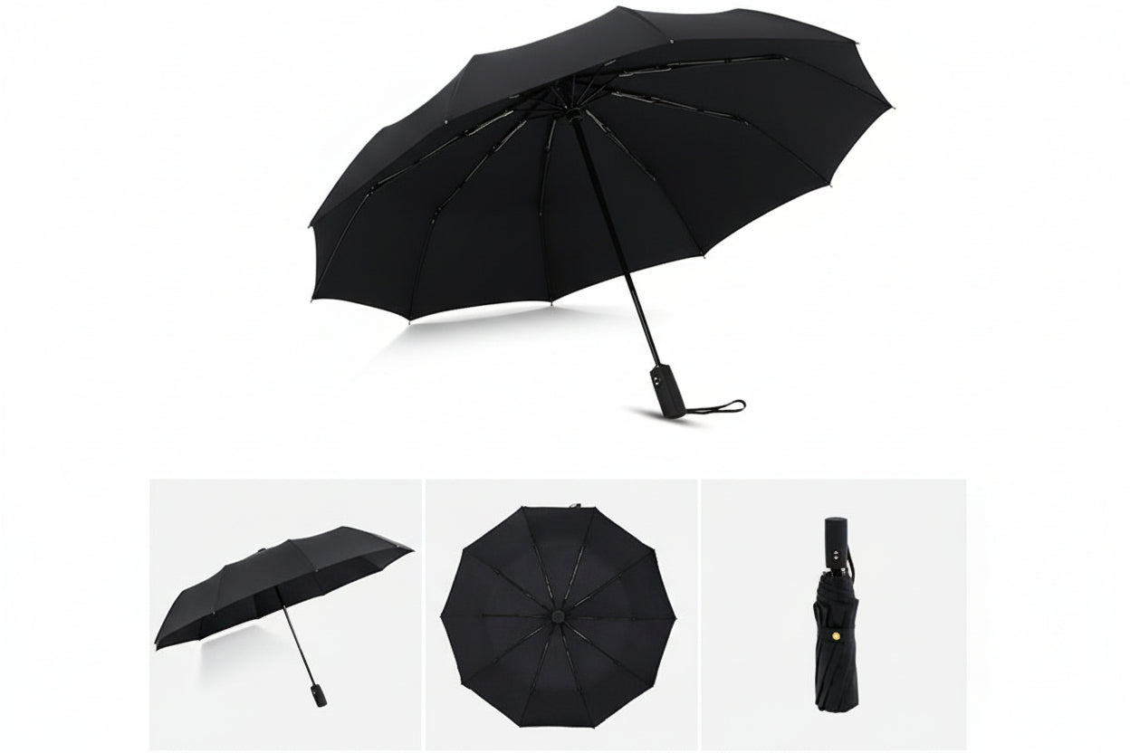 Rainforce | Parapluie Pliant Solide en Aluminium et Polyester | Protection Élégante Contre le Vent et la Pluie 3