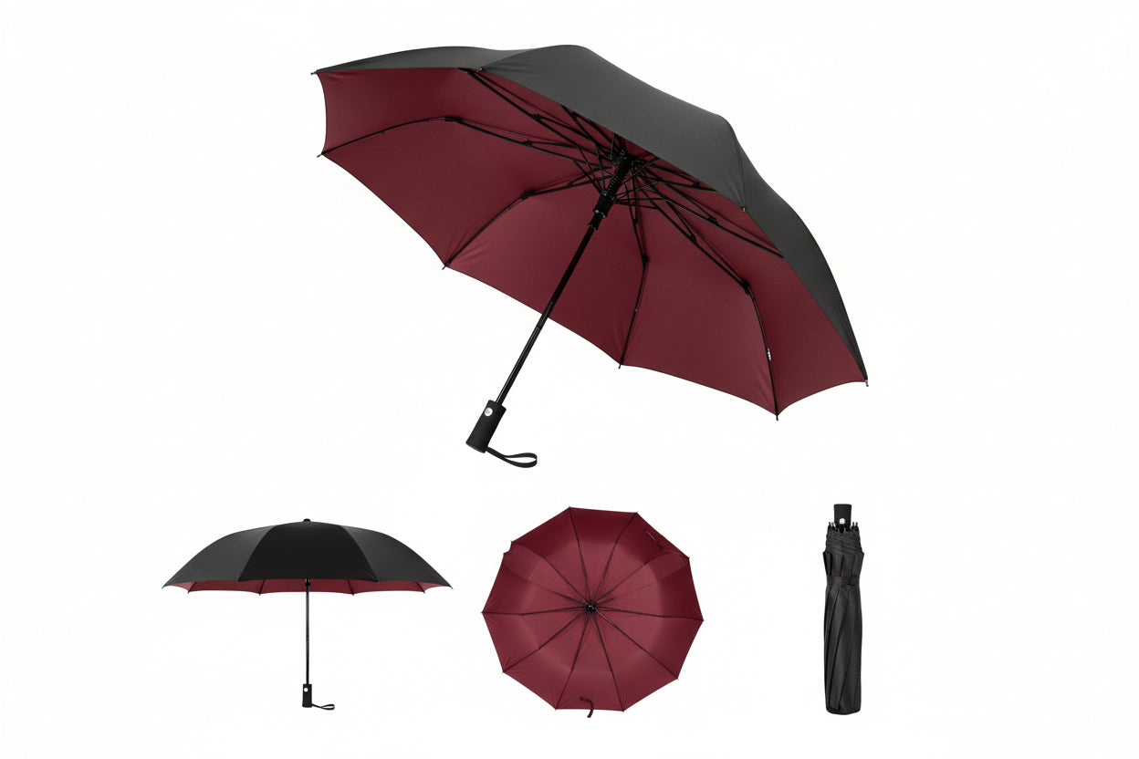 Rainforce | Parapluie Pliant Solide en Aluminium et Polyester | Protection Élégante Contre le Vent et la Pluie 5
