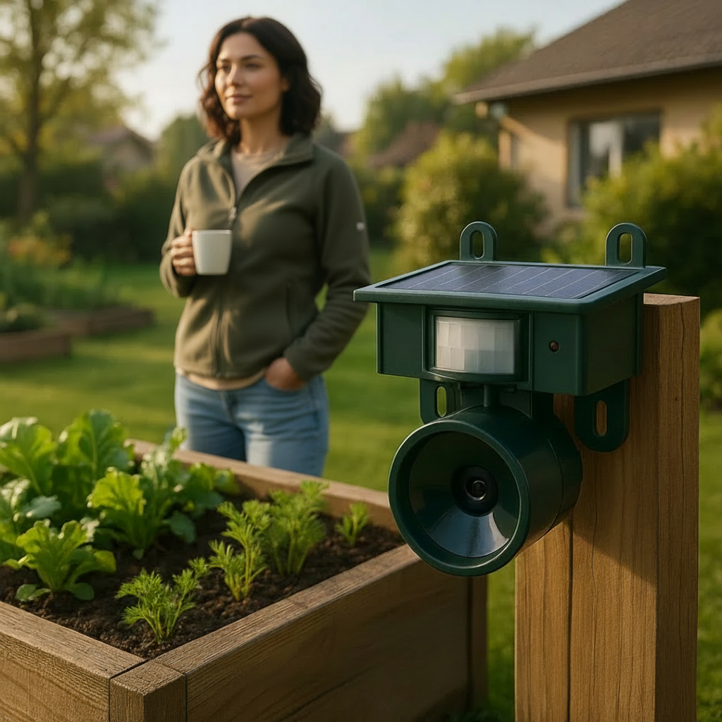 Répulsif à Oiseaux Solaire avec Capteur PIR | Dispositif Écologique pour Protéger Votre Jardin 2