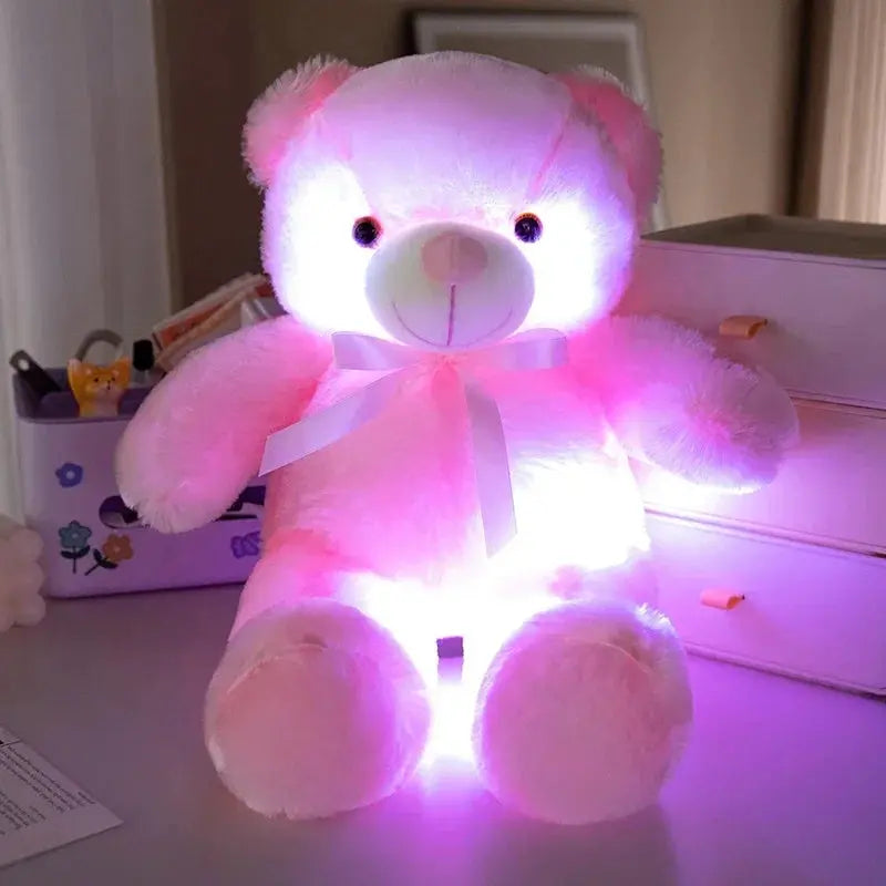 LED Light-Up Teddy Bear Plush, Colour Changing