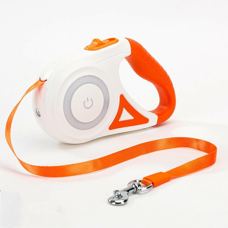 LED Dog Leash - Light-Up Retractable Lead