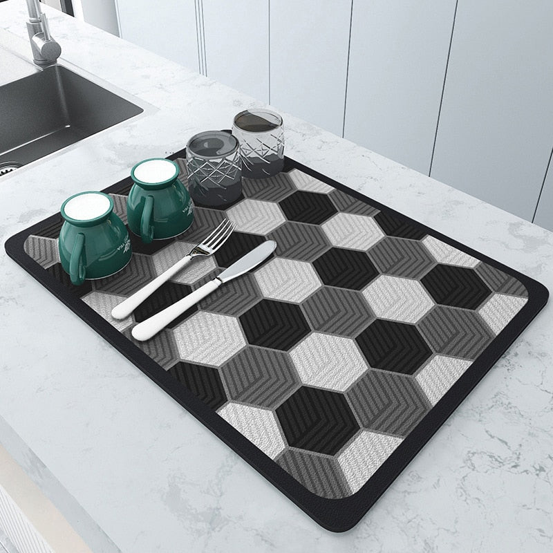 AbsorpTowel - Tapis Égouttoir Absorbant Antidérapant