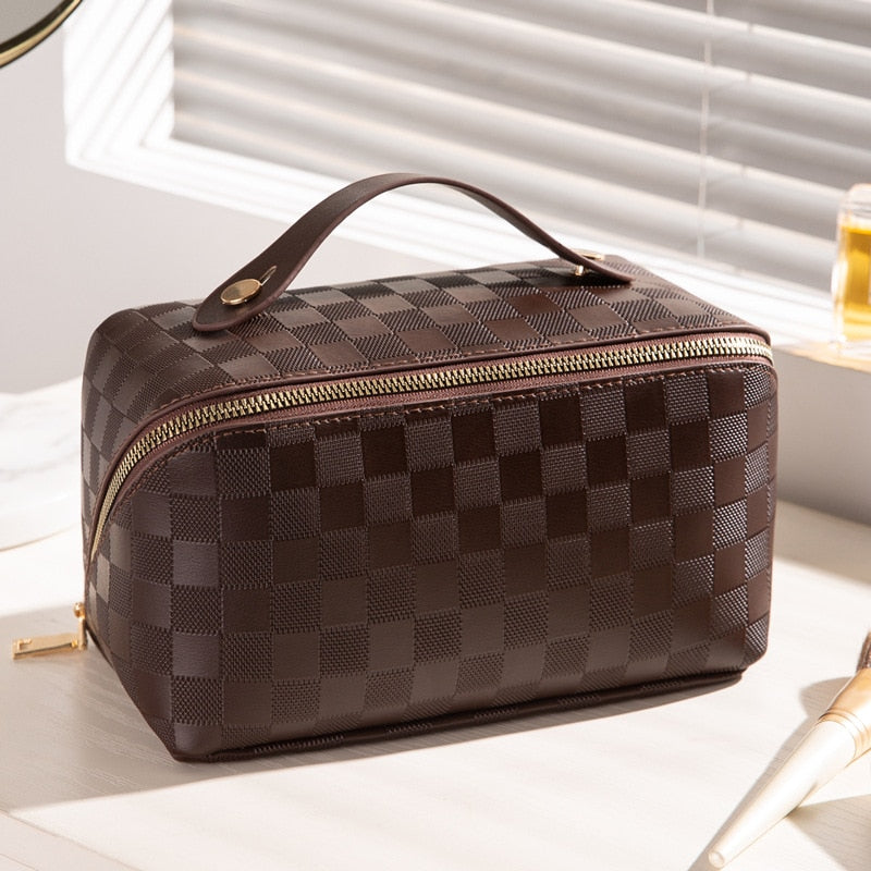 Trousse de toilette en similicuir, 23 x 12 x 10 cm