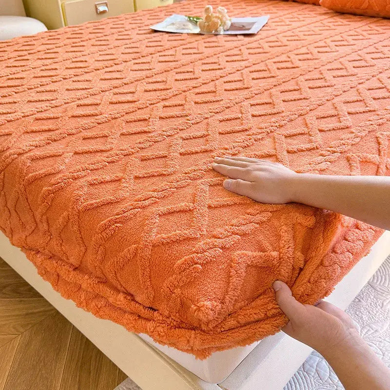 Ultra-Soft Ribbed Fitted Sheet, Fleece Feel