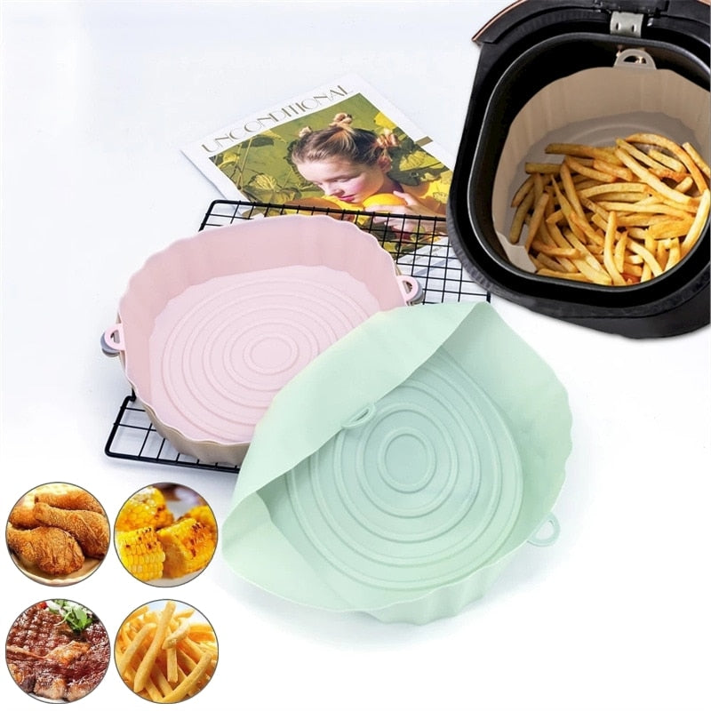 SiliconFry - Panier Silicone Réutilisable pour Airfryer