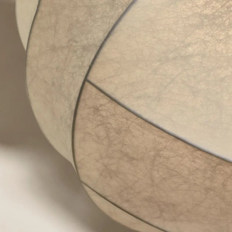 Suspension boule en soie style japonais wabi-sabi