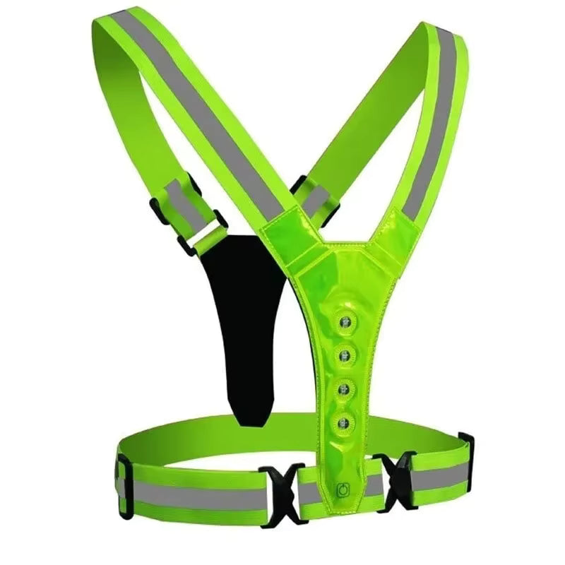 Punchsmart Gilet Réfléchissant LED Ajustable Sécurité