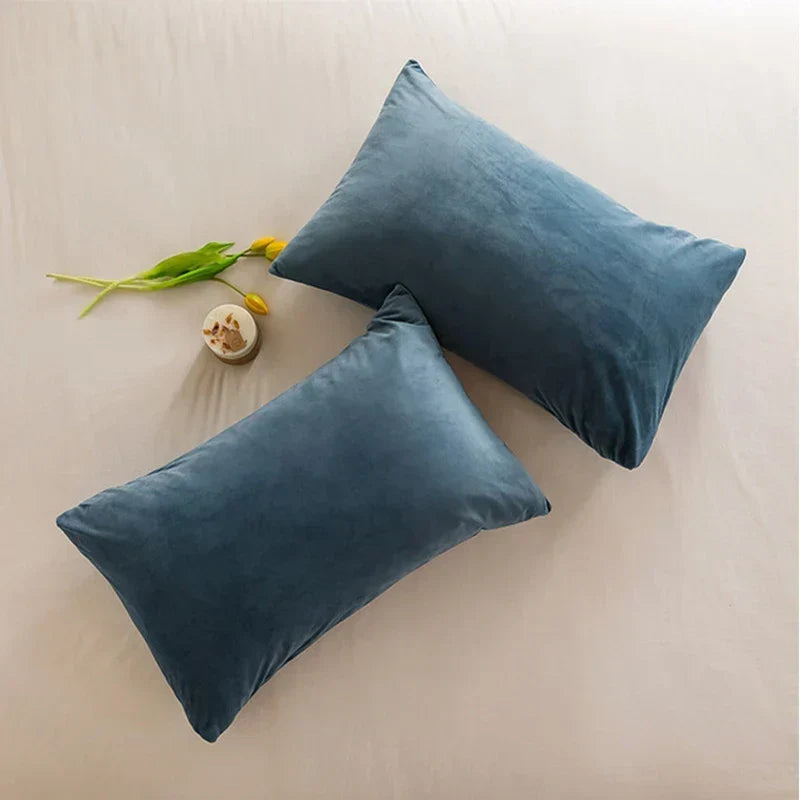 Orion Noir - Housse de Coussin en Velours Luxe