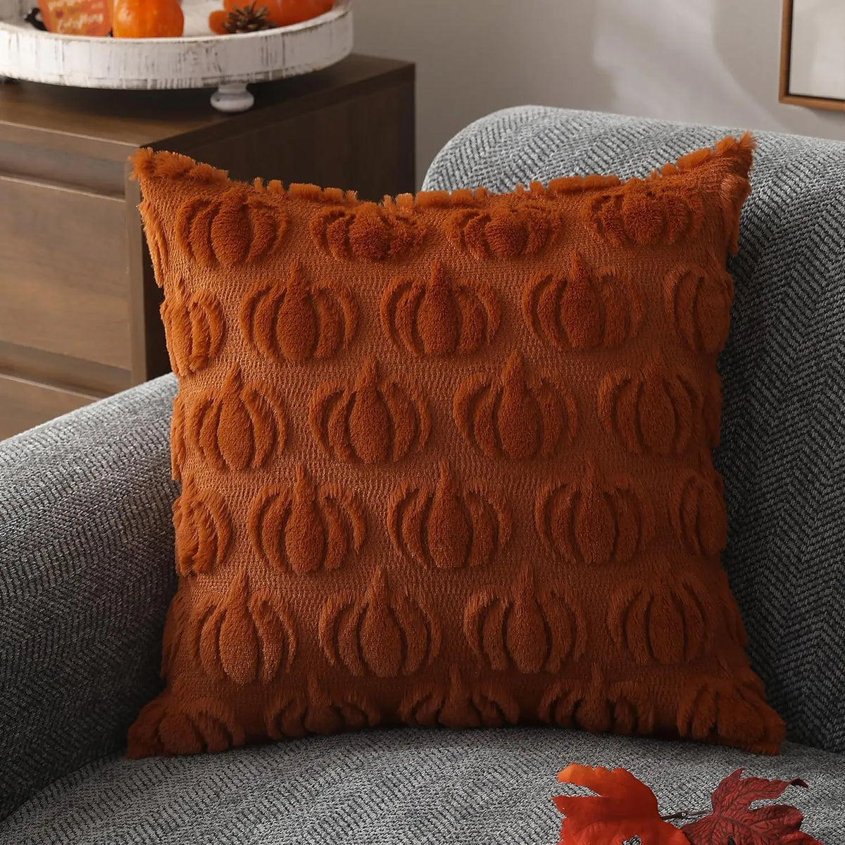 Étoile - Housse de Coussin en Fausse Fourrure