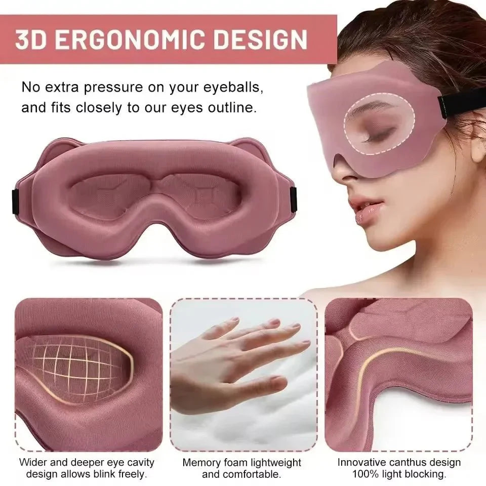 Pilltravel Masque de Sommeil 6D Mémoire de Forme