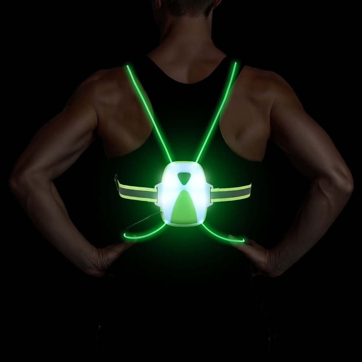 Deepzone Gilet LED de Sécurité Ajustable