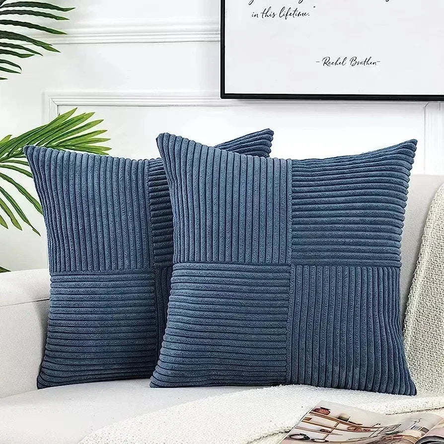Quintessence - Lot de 2 Housses de Coussin Coton